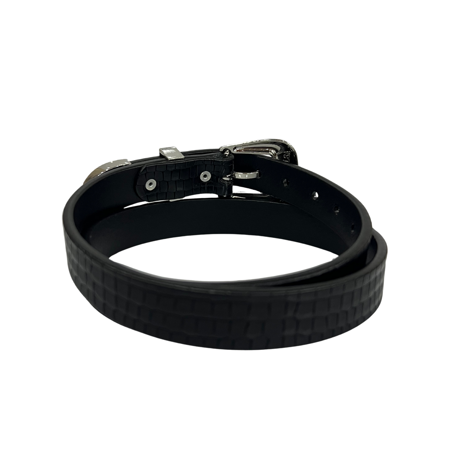 Cinturon vaquero en piel genuina para dama modelo #3075 Negro 25mm