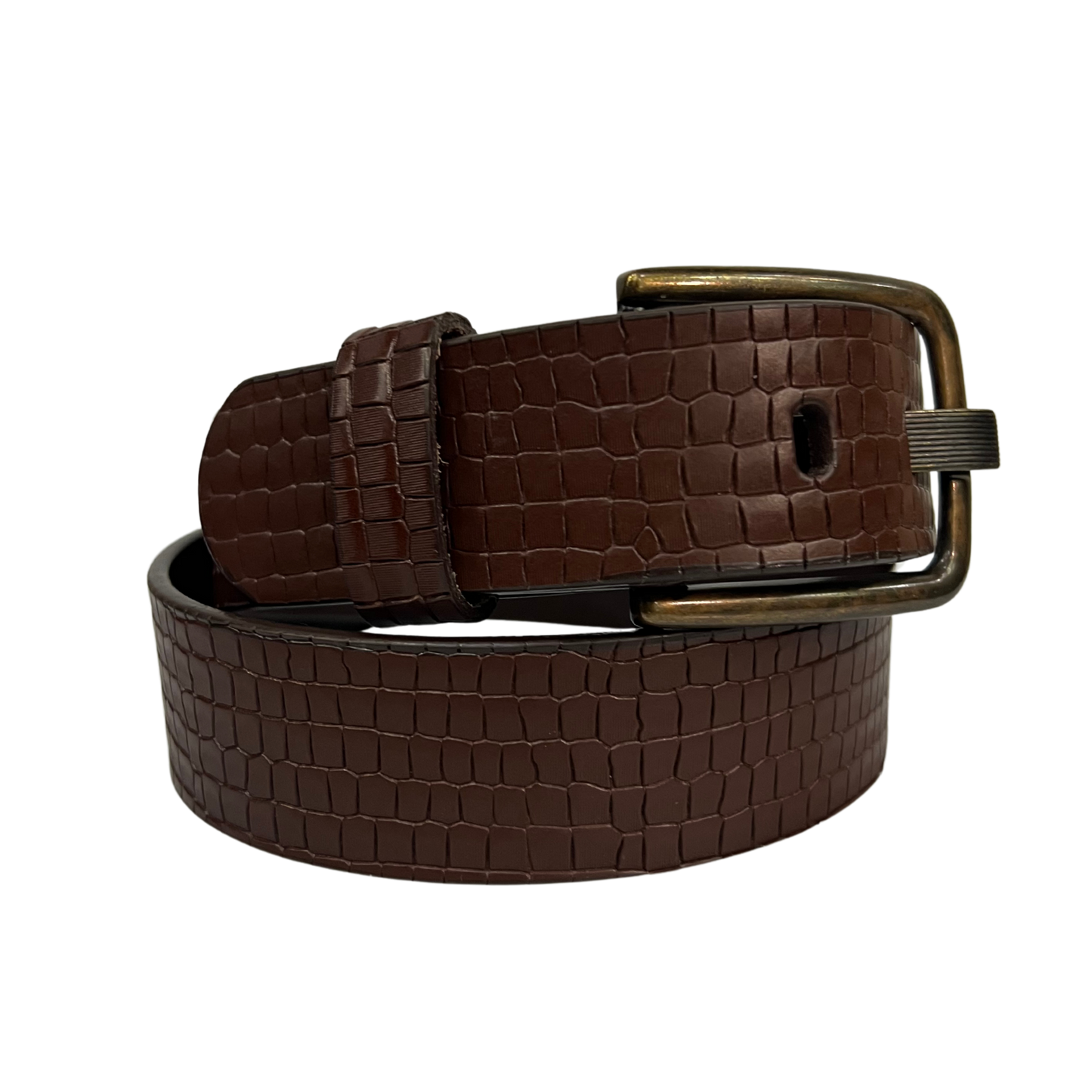 Cinturon casual en piel genuina para caballero modelo #4036 Cafe 40mm