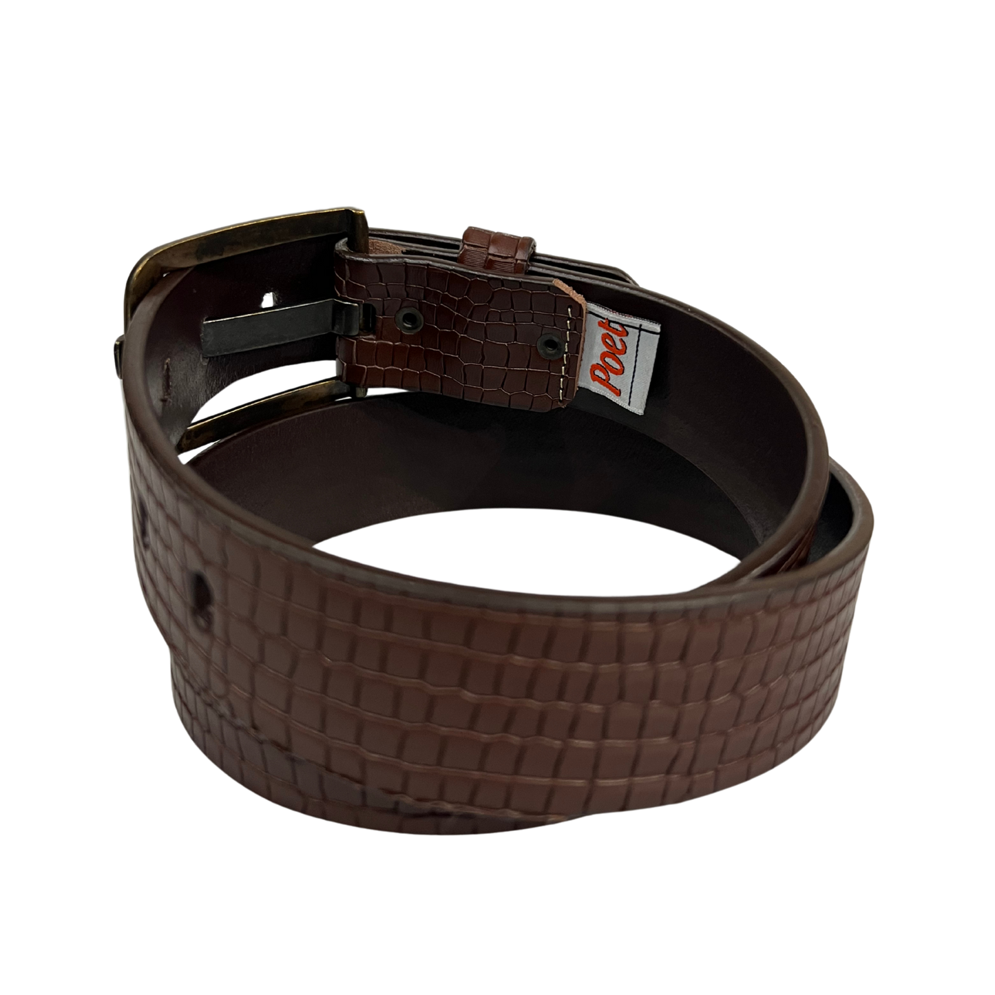 Cinturon casual en piel genuina para caballero modelo #4036 Cafe 40mm