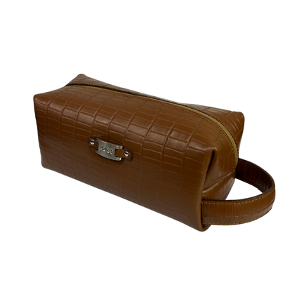 Bolsa de viaje en piel genuina color miel para dama y/o caballero modelo #0006