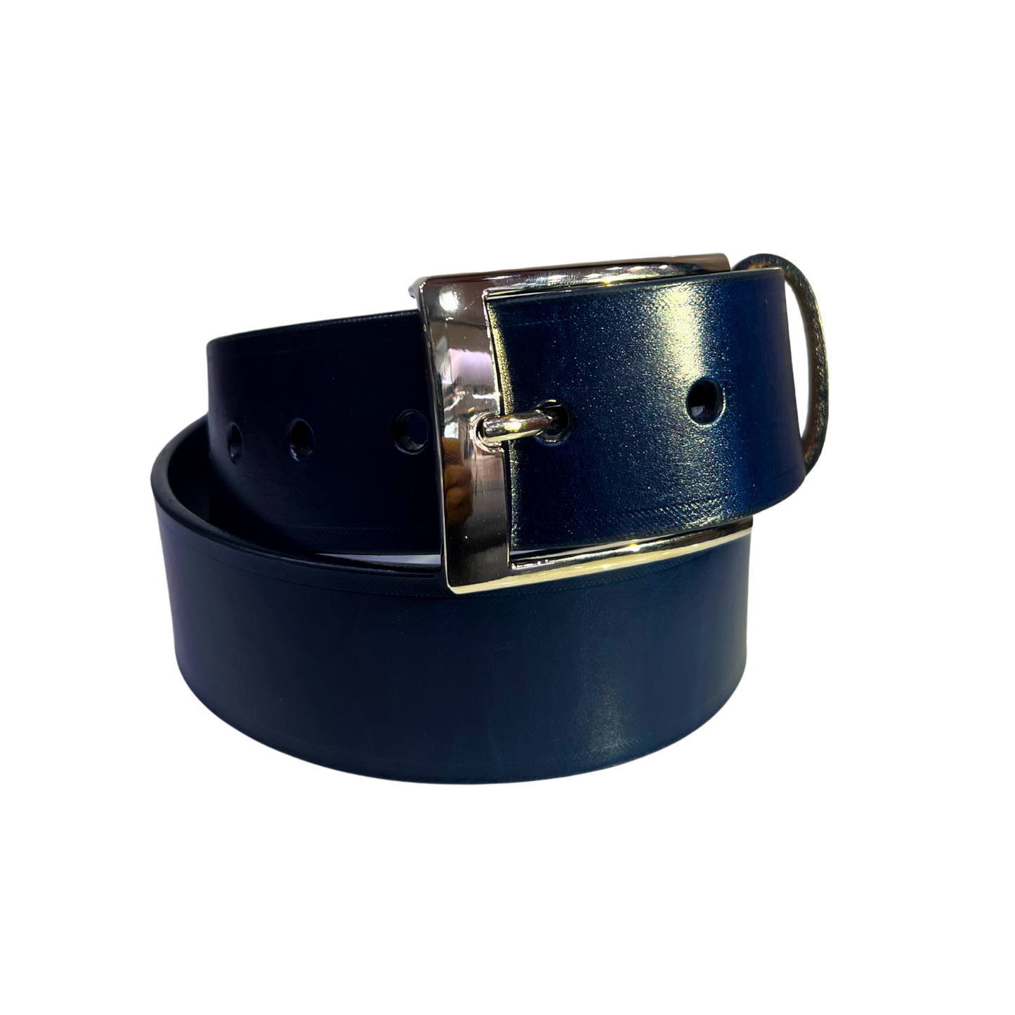 Cinturon casual en piel genuina para caballero modelo #2125 Azul Marino 45mm