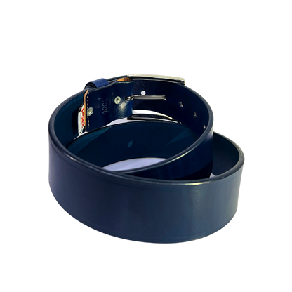 Cinturon casual en piel genuina para caballero modelo #2125 Azul Marino 45mm