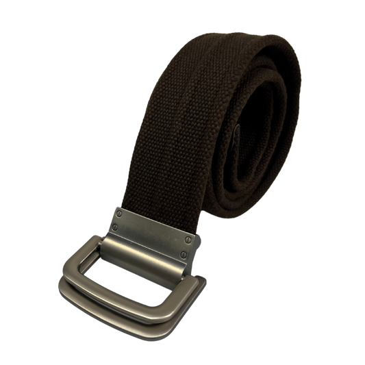 Cinturon de lona para caballero modelo #1111 Cafe Oscuro 45mm