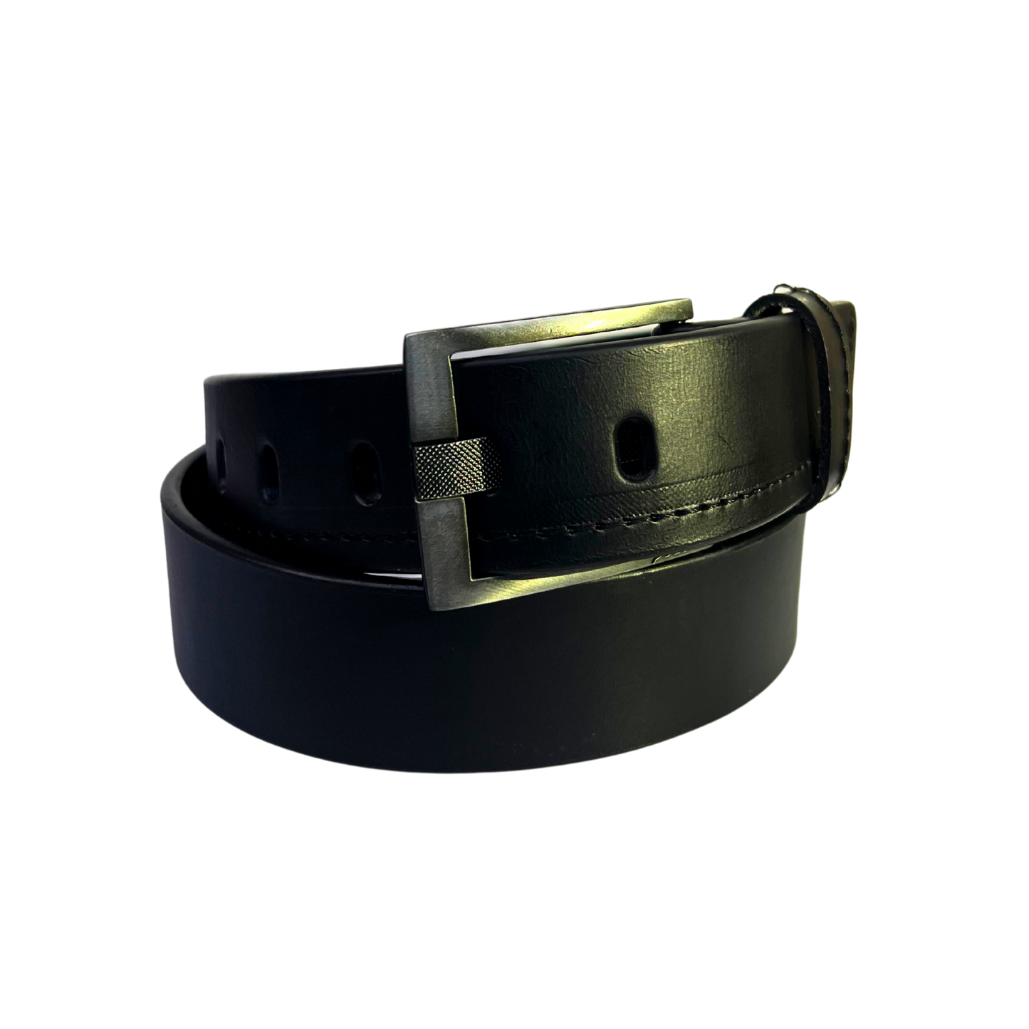 Cinturon casual en piel genuina para caballero modelo #1680 Negro 40mm