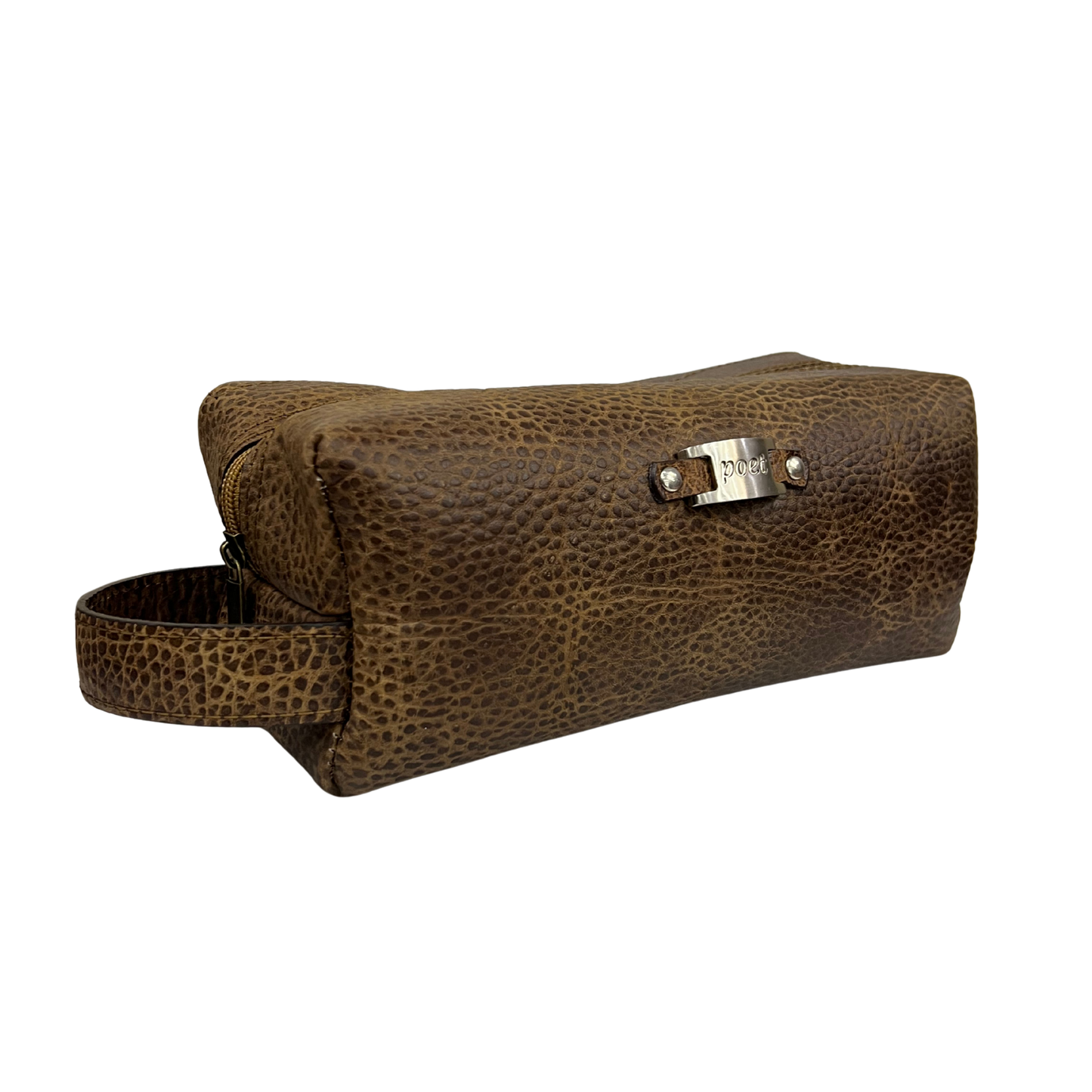 Bolsa de viaje en piel genuina color miel para dama y/o caballero modelo #0014