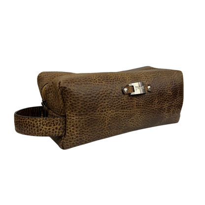 Bolsa de viaje en piel genuina color miel para dama y/o caballero modelo #0014