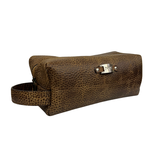 Bolsa de viaje en piel genuina color miel para dama y/o caballero modelo #0014