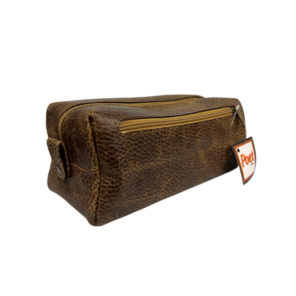 Bolsa de viaje en piel genuina color miel para dama y/o caballero modelo #0014