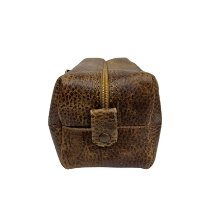 Bolsa de viaje en piel genuina color miel para dama y/o caballero modelo #0014