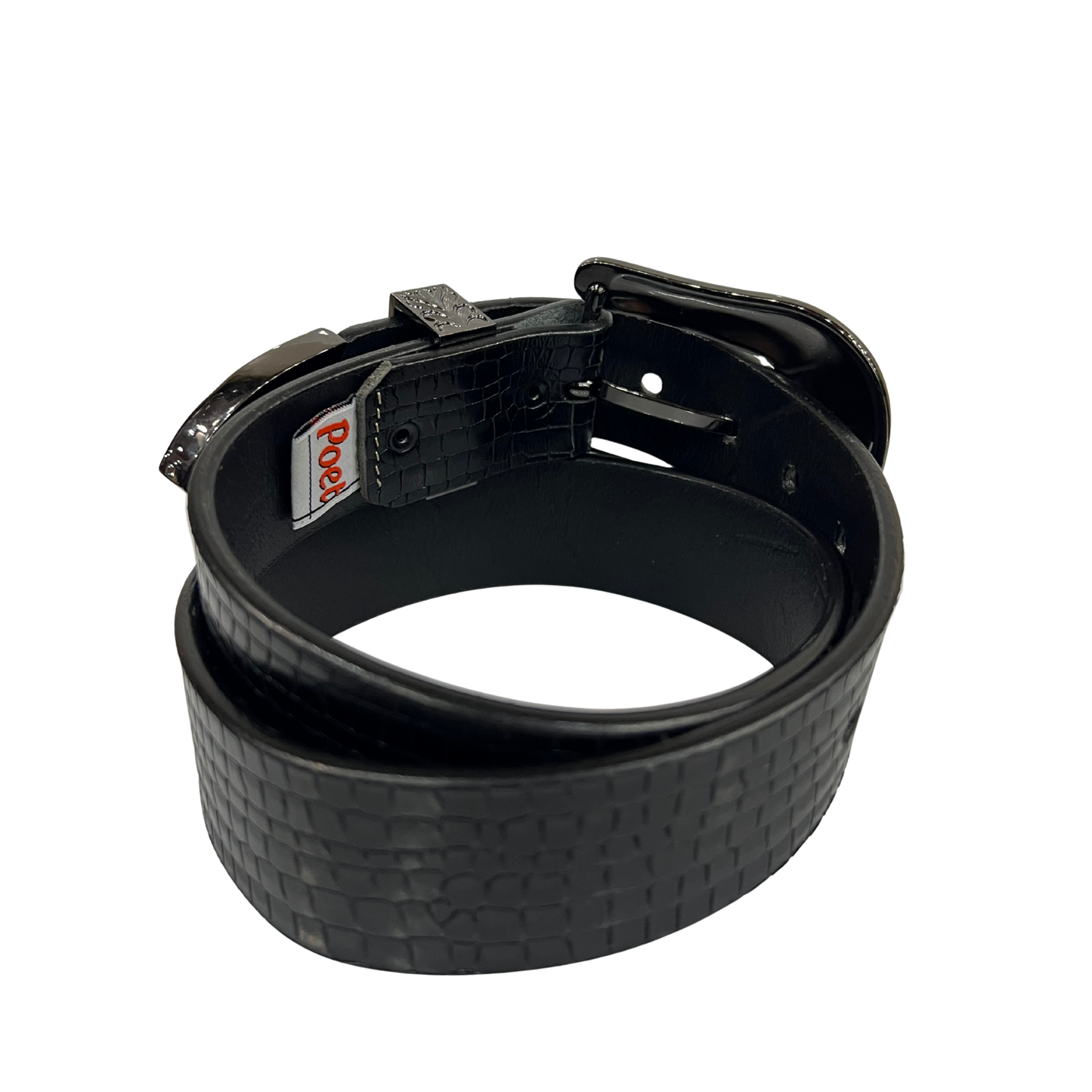 Cinturon vaquero en piel genuina para caballero modelo #3078 Negro (Hebilla CowBoy) 40mm