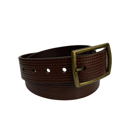 Cinturon casual en piel genuina para caballero modelo #4040 Cafe 40mm