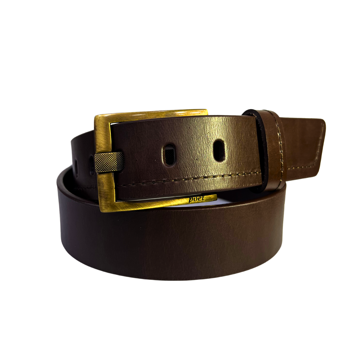 Cinturon casual en piel genuina para caballero modelo #1680 Cafe 40mm