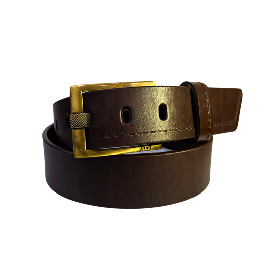 Cinturon casual en piel genuina para caballero modelo #1680 Cafe 40mm