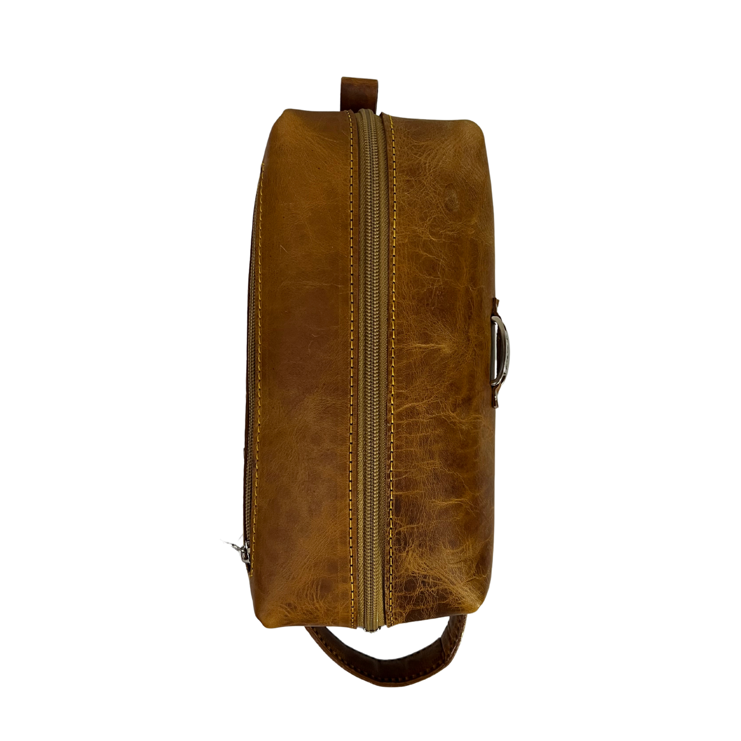 Bolsa de viaje en piel genuina color miel para dama y/o caballero modelo #0008