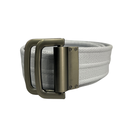 Cinturon de lona para caballero modelo #1111 Blanco 45mm