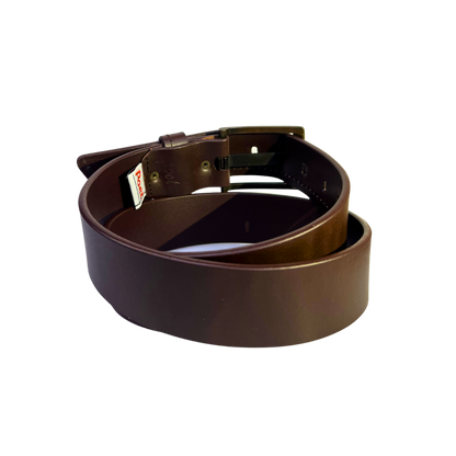 Cinturon casual en piel genuina para caballero modelo #1680 Cafe 40mm