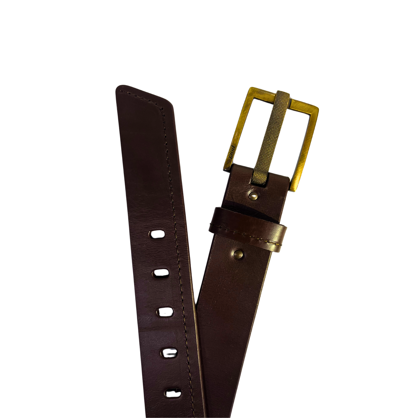 Cinturon casual en piel genuina para caballero modelo #1680 Cafe 40mm