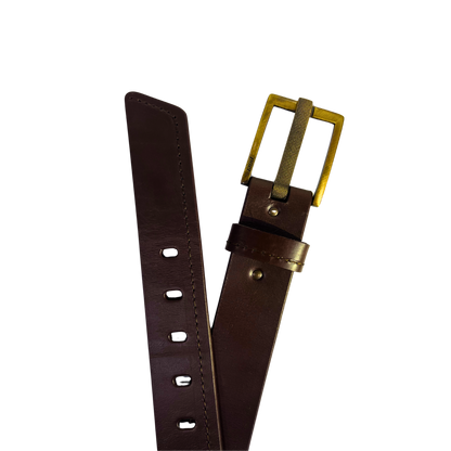 Cinturon casual en piel genuina para caballero modelo #1680 Cafe 40mm