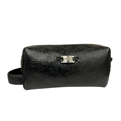 Bolsa de viaje en piel genuina color negro para dama y/o caballero modelo #0012