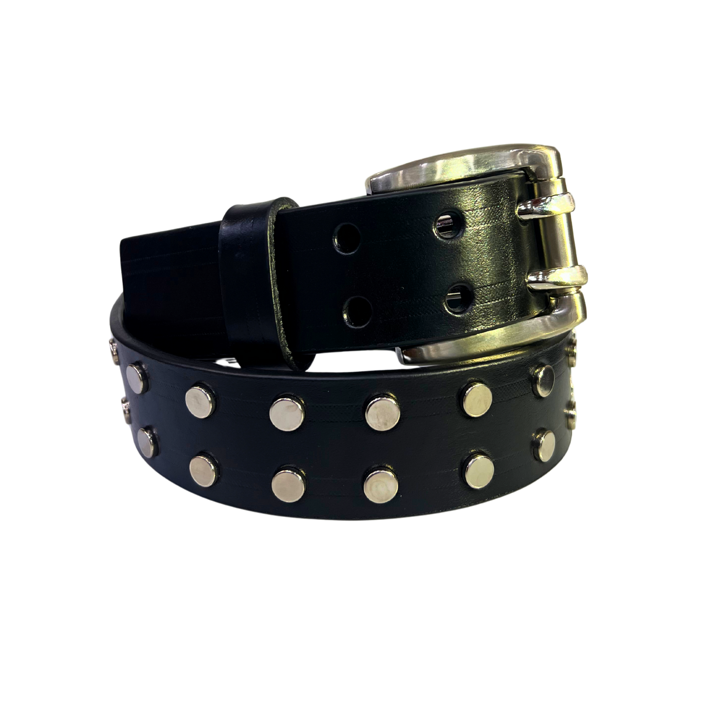 Cinturon casual en piel genuina para caballero modelo #5060 Negro 40mm