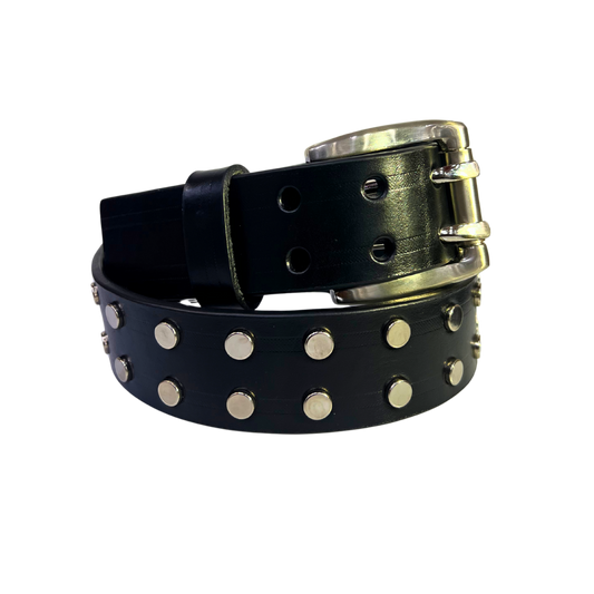 Cinturon casual en piel genuina para caballero modelo #5060 Negro 40mm
