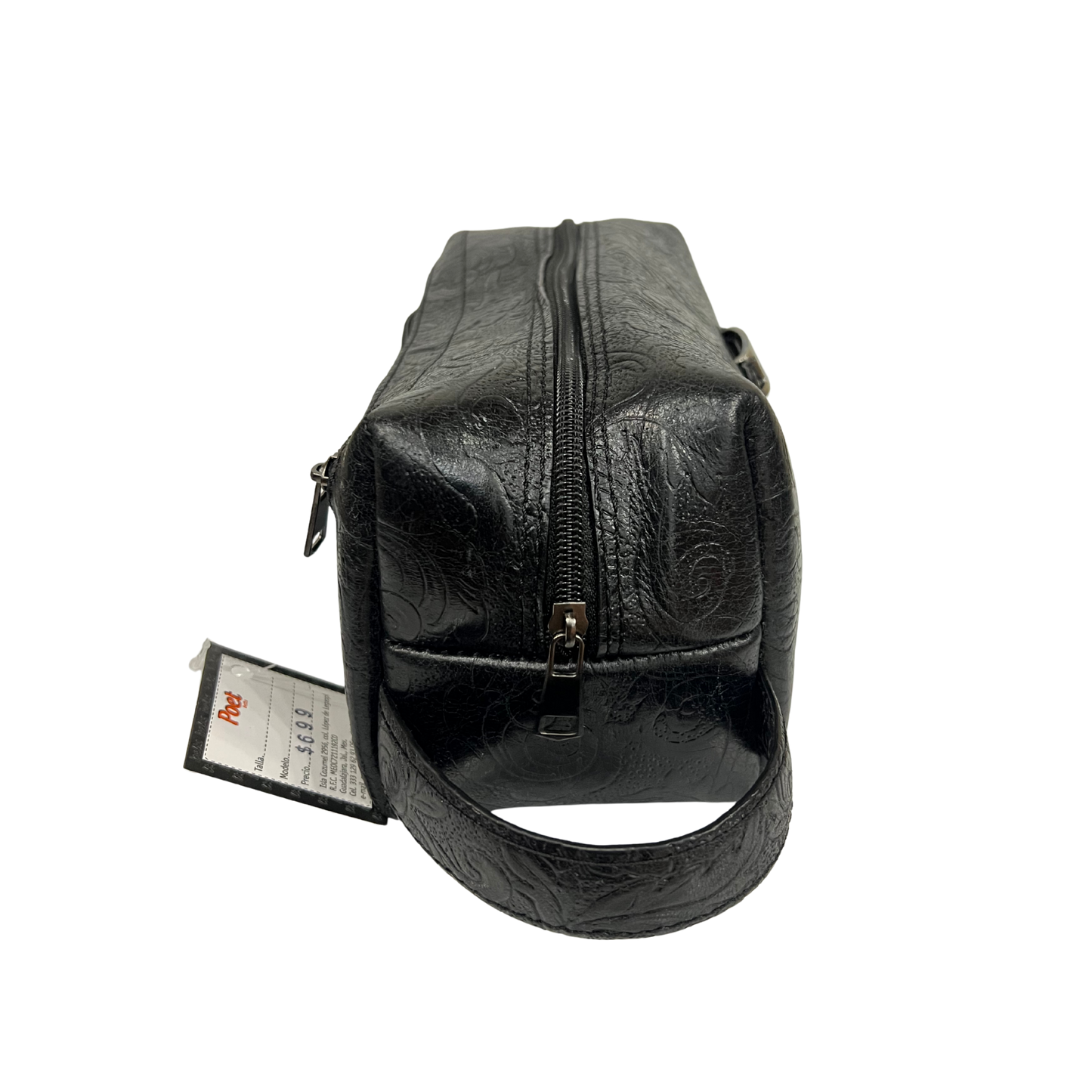 Bolsa de viaje en piel genuina color negro para dama y/o caballero modelo #0012