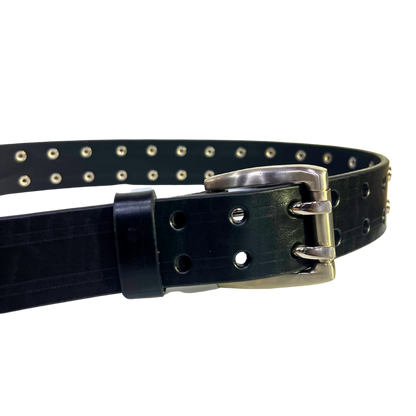 Cinturon casual en piel genuina para caballero modelo #5060 Negro 40mm
