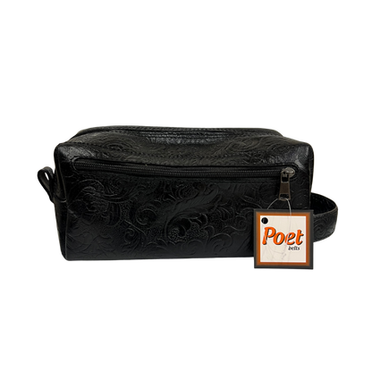 Bolsa de viaje en piel genuina color negro para dama y/o caballero modelo #0012
