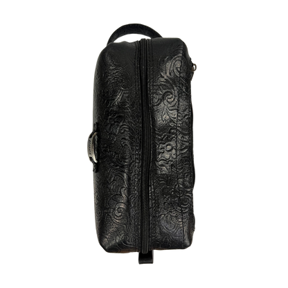 Bolsa de viaje en piel genuina color negro para dama y/o caballero modelo #0012