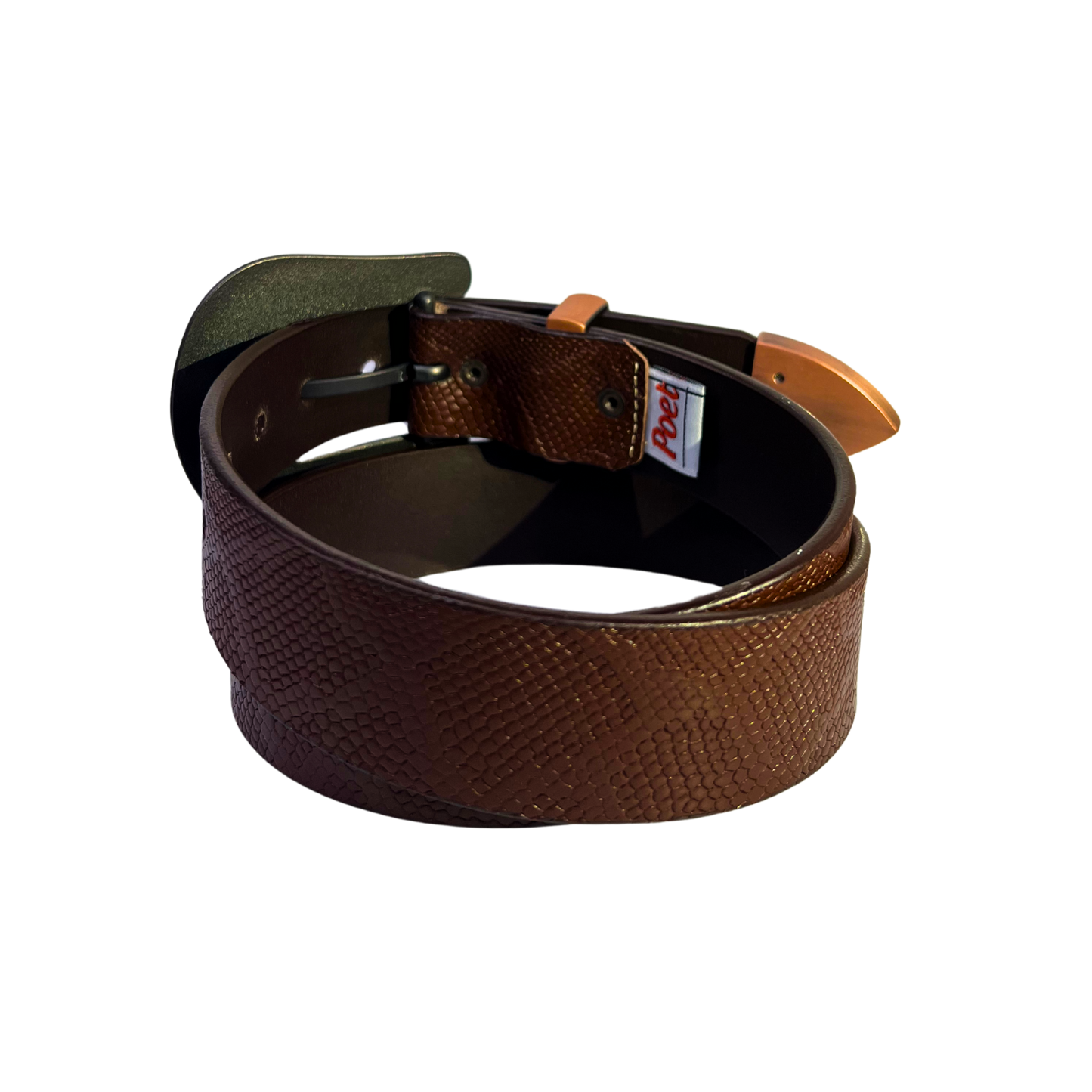 Cinturon vaquero en piel genuina para caballero modelo #3078 Cafe (edicion especial) 40mm