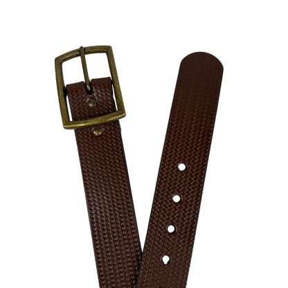 Cinturon casual en piel genuina para caballero modelo #4040 Cafe 40mm