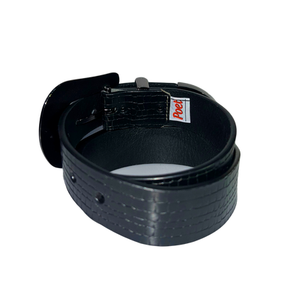 Cinturon vaquero en piel genuina para caballero modelo #3078 Negro (edicion especial) 40mm