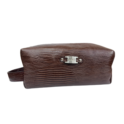 Bolsa de viaje en piel genuina color cafe para dama y/o caballero modelo #0013