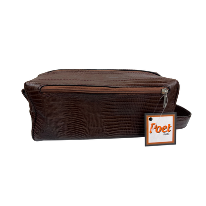 Bolsa de viaje en piel genuina color cafe para dama y/o caballero modelo #0013
