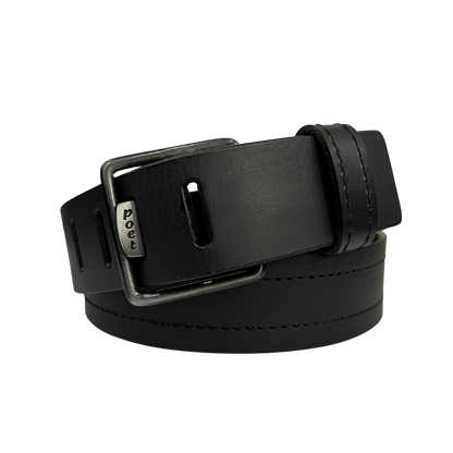 Cinturon casual en piel genuina para caballero modelo #1893 Negro 45mm