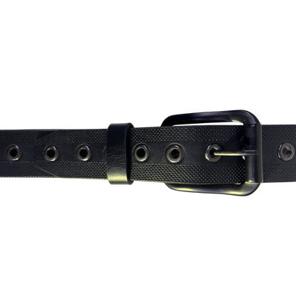 Cinturon casual en piel genuina para caballero modelo #5056 Negro 40mm