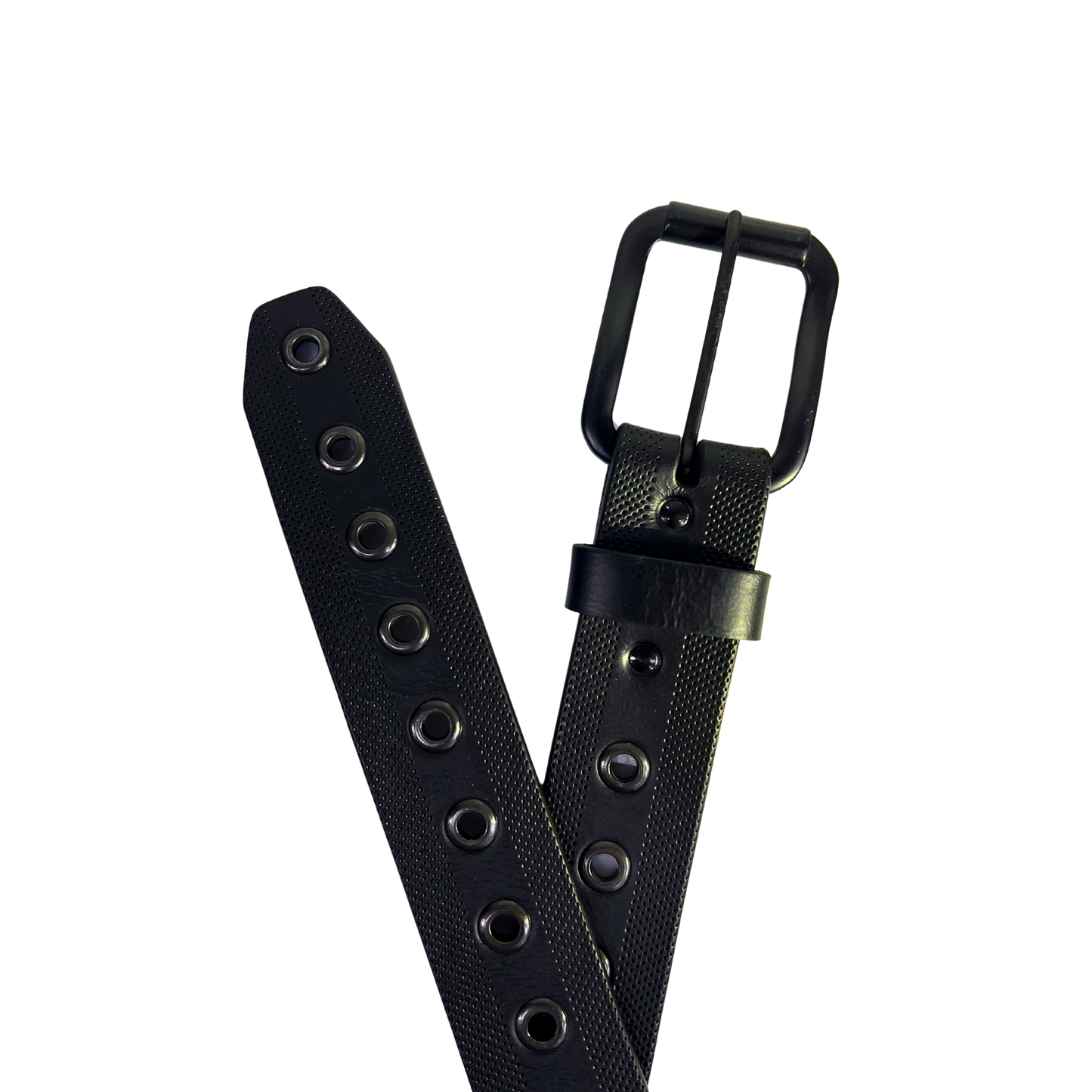 Cinturon casual en piel genuina para caballero modelo #5056 Negro 40mm
