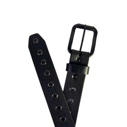 Cinturon casual en piel genuina para caballero modelo #5056 Negro 40mm