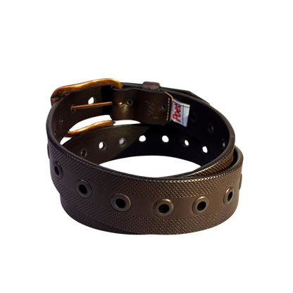 Cinturon casual en piel genuina para caballero modelo #5056 Cafe 40mm