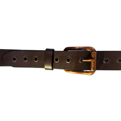 Cinturon casual en piel genuina para caballero modelo #5056 Cafe 40mm