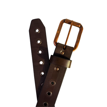 Cinturon casual en piel genuina para caballero modelo #5056 Cafe 40mm