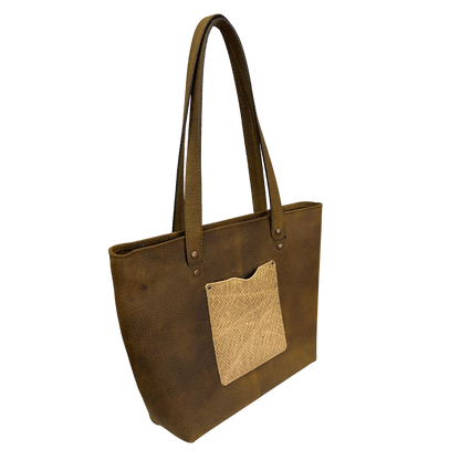 Bolsa de mano casual en piel genuina color cafe desgastado para dama modelo #0005