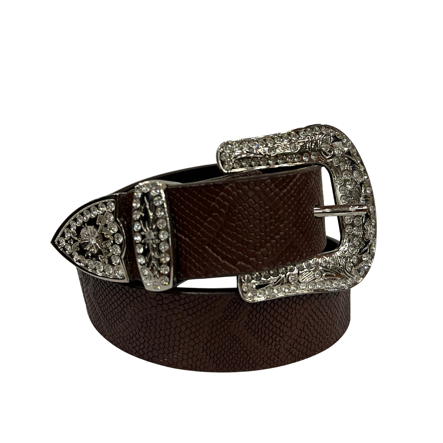 Cinturon estilo vaquero en piel genuina para caballero modelo #3078 Cafe Oscuro (edicion dragon) 40mm