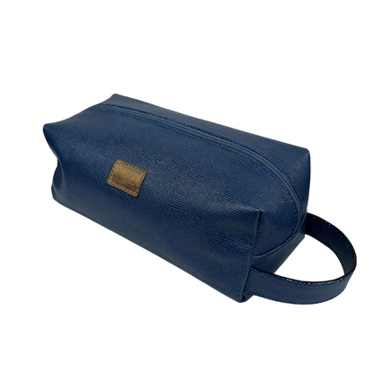 Bolsa de viaje en piel genuina color azul marino para dama y/o caballero modelo #0002