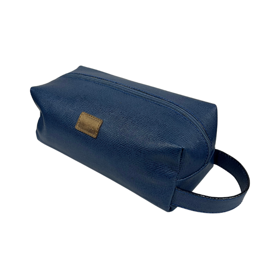 Bolsa de viaje en piel genuina color azul marino para dama y/o caballero modelo #0002