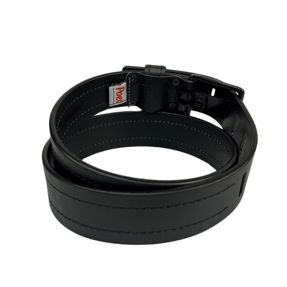 Cinturon casual en piel genuina para caballero modelo #1893 Negro 45mm