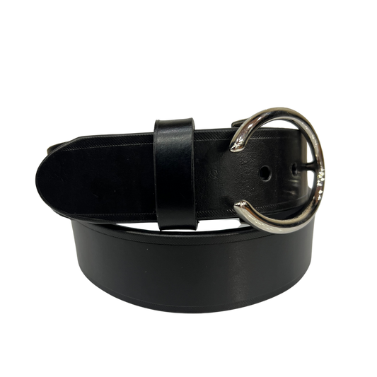 Cinturon casual en piel genuina para dama modelo #3058 Negro 40mm