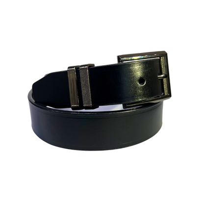 Cinturon casual en piel genuina para caballero modelo #2188 Negro 35mm
