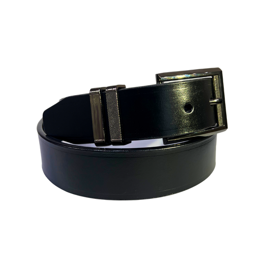 Cinturon casual en piel genuina para caballero modelo #2188 Negro 35mm