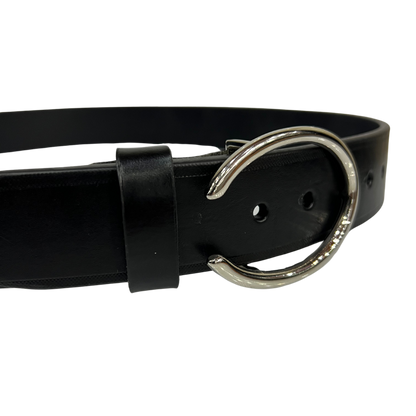 Cinturon casual en piel genuina para dama modelo #3058 Negro 40mm